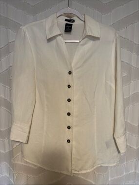 East 5th Cream Long-Sleeve Button-Down Shirt